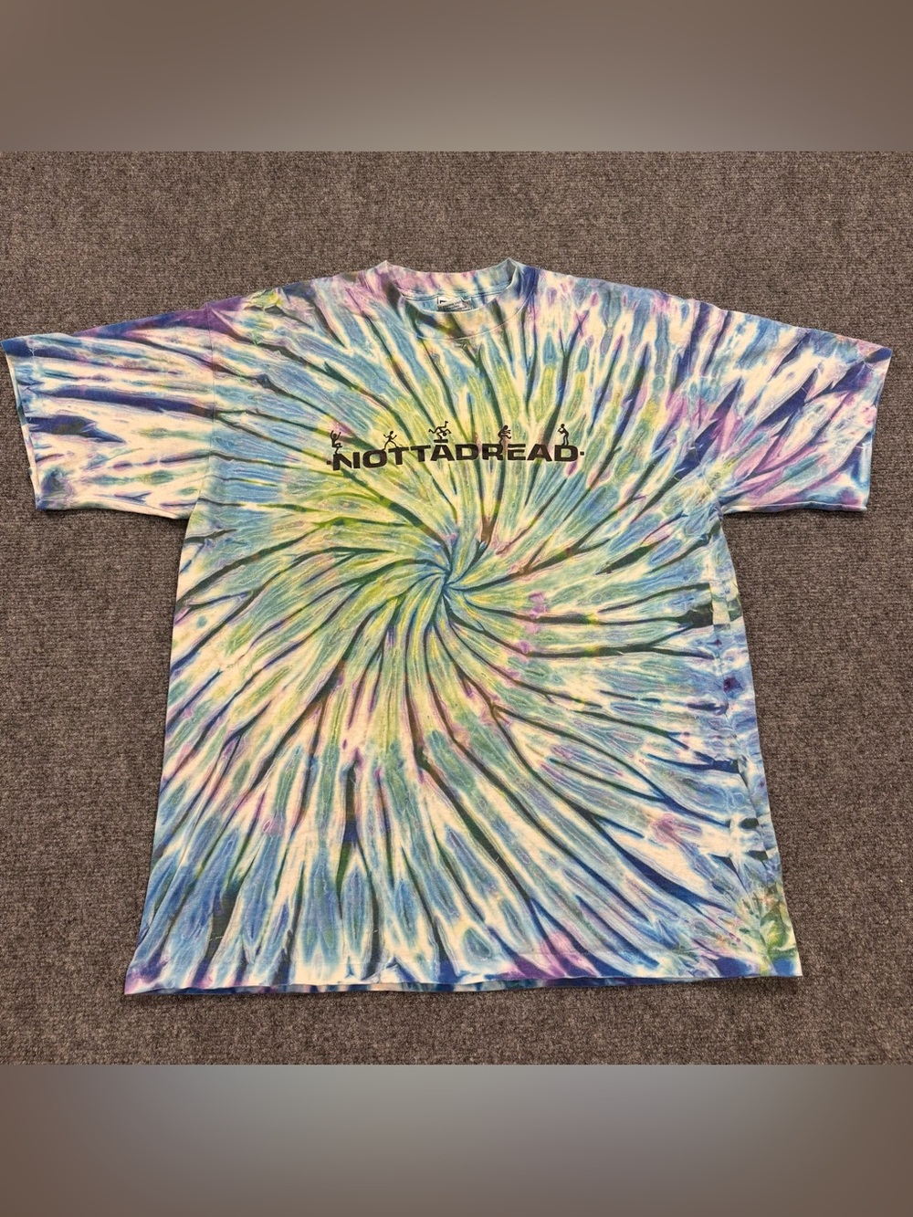 Vintage Tie Dye T Shirt Single Stitch XL 80s 90s “NOTTADREAD”